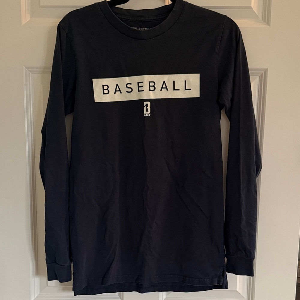 Baseball lifestyle 101 Graphic Long-Sleeve Tee - navy